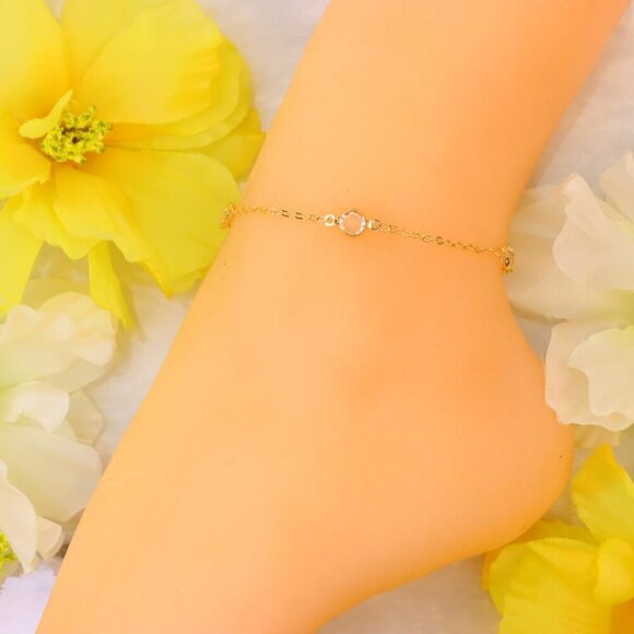 Minimalist Anklet, Sleek & Modern Design, Women’s Fashion, YC110312-A - Picture 2 of 10